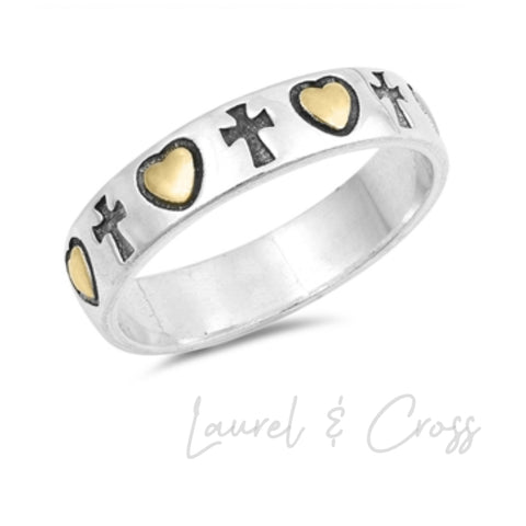 Girl’s Heart of Gold Faith Ring