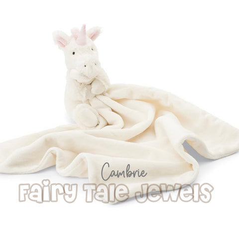 Personalized Unicorn Lovey Blanket