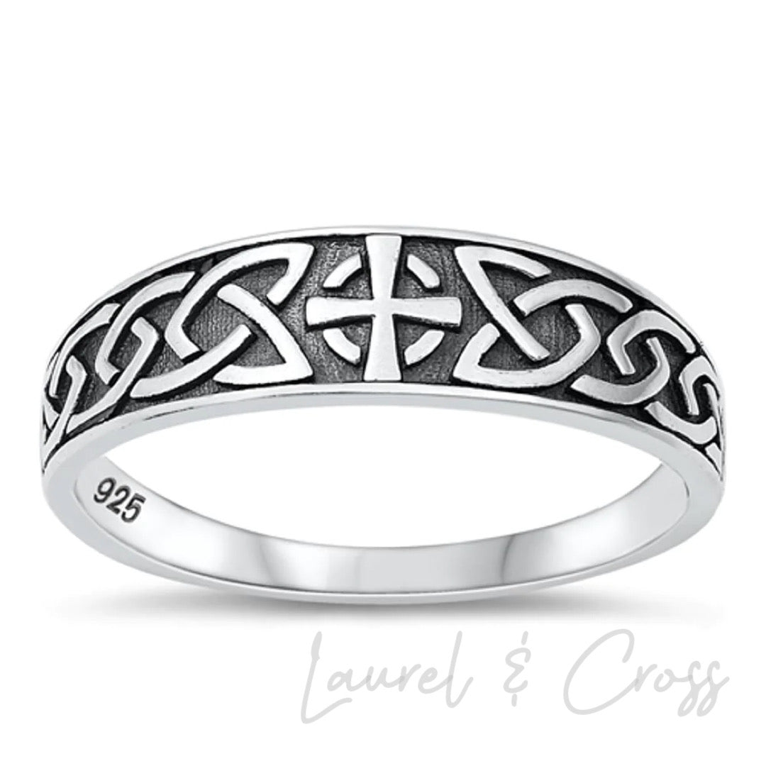 Boy’s .925 Sterling Silver Celtic Cross Ring