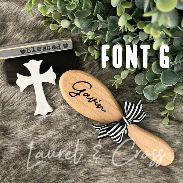 Boy's Personalized Wooden Baby Brush