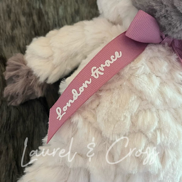 Personalized Lamb Lovey Plush Animal